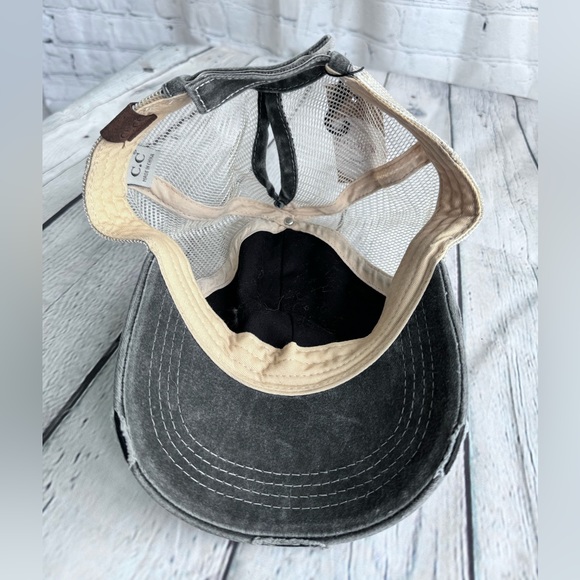 NWT Small Town Vintage Boujee Farmer’s Market Ponytail CC Cap Hat 💗 - Picture 5 of 5